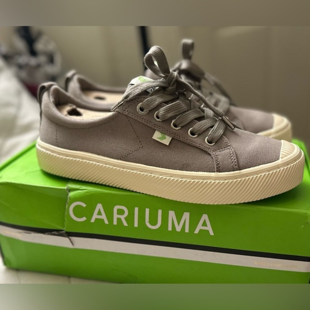 Cariuma NEW OCA Low Mystic Gray Canvas Sneakers Womens 8.5 Men 7 Ethically Made
